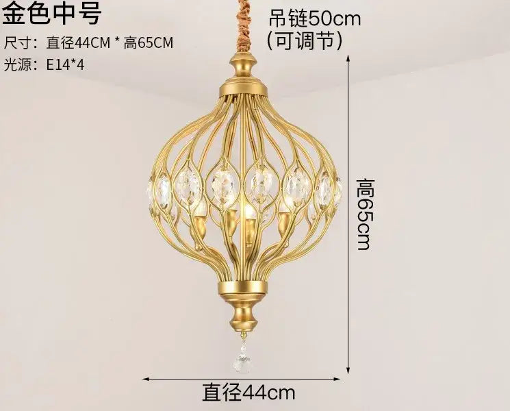 Gold decorbites art design pendant lights featuring an ornate chandelier with crystal accents and decorative pendant