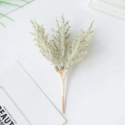Golden artificial autumn branches set with delicate light green and white artificial autumn branches and copper stem decorbites artificial autumn