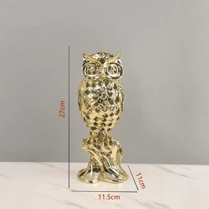 Golden openwork animal sculpture tiger figurine with intricate scale-like cutouts and polished metallic finish for decorbites decorbites golden openwork living room decor