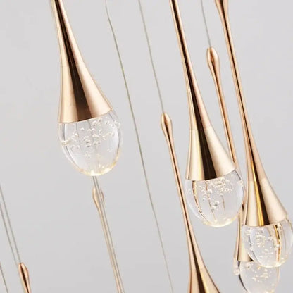 Golden teardrop pendant lights with clear glass crystal bubble ball globes perfect for dining room decorbites decor