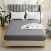 Gray decorbites brushed fitted mattress cover with smooth stretchy fabric snugly fits mattress for bedding decor