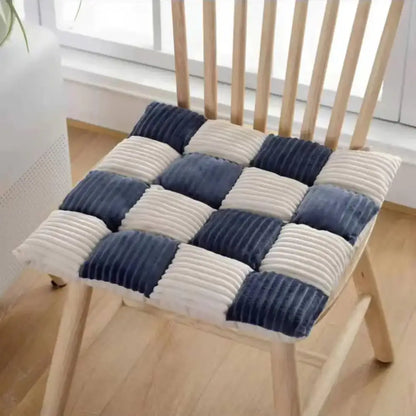 Blue and white corduroy checkered chair cushion by decorbites corduroy cushion for dining room chairs