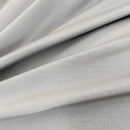 Light gray smooth textured fabric with subtle sheen in gray double color blocked ice silk bedding set duvet cover