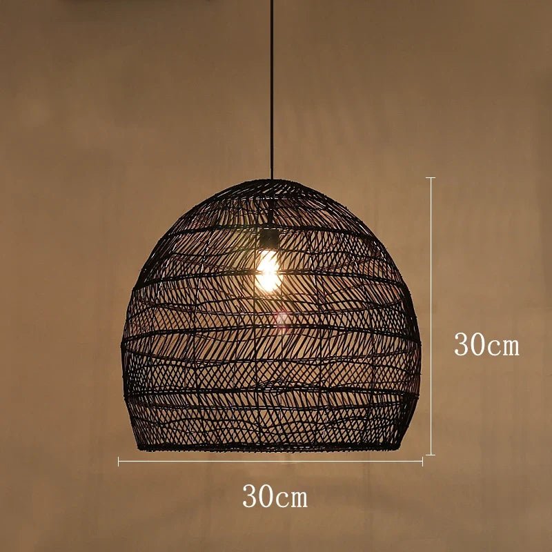 Handmade Chinese Style Rattan Pendant Light - Decorbites