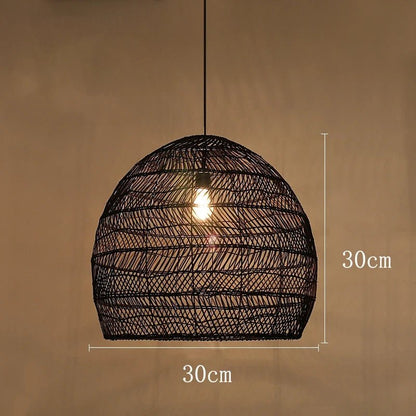 Handmade Chinese Style Rattan Pendant Light - Decorbites