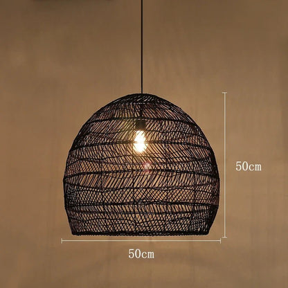 Handmade Chinese Style Rattan Pendant Light - Decorbites