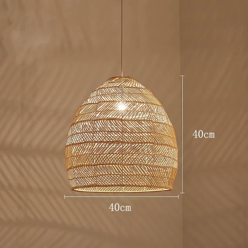 Handmade Chinese Style Rattan Pendant Light - Decorbites