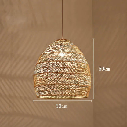 Handmade Chinese Style Rattan Pendant Light - Decorbites