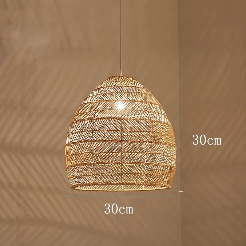 Handmade Chinese Style Rattan Pendant Light - Decorbites