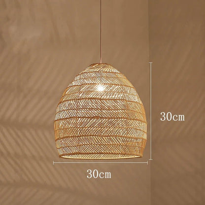 Handmade Chinese Style Rattan Pendant Light - Decorbites