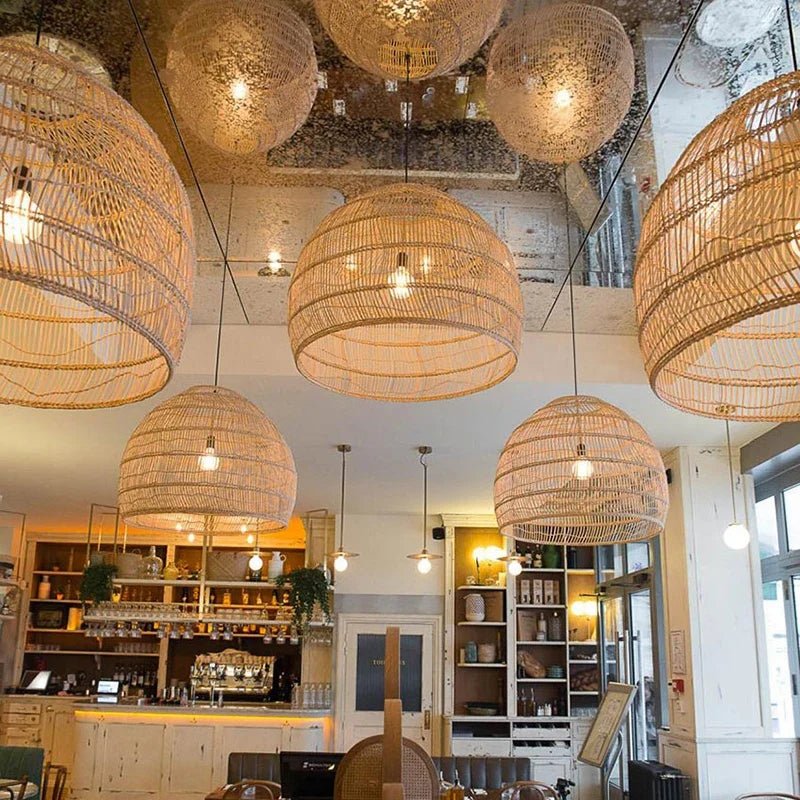 Handmade Chinese Style Rattan Pendant Light - Decorbites