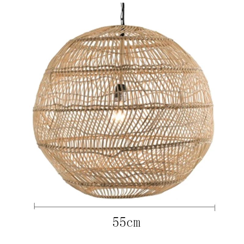 Handmade Chinese Style Rattan Pendant Light - Decorbites