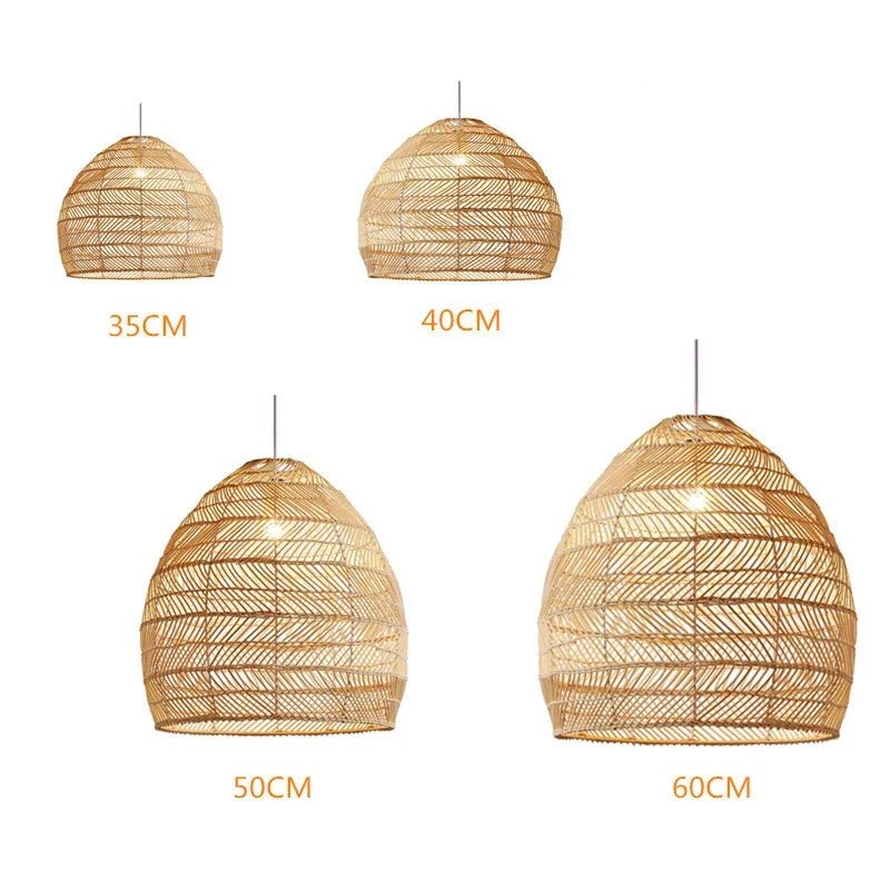 Handmade Chinese Style Rattan Pendant Light - Decorbites