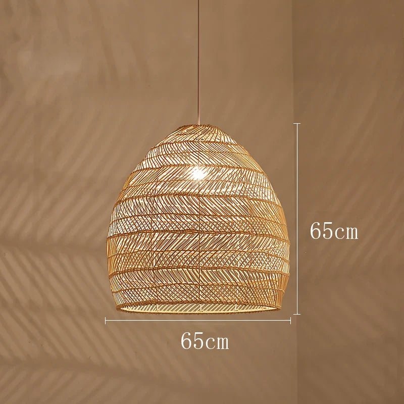 Handmade Chinese Style Rattan Pendant Light - Decorbites