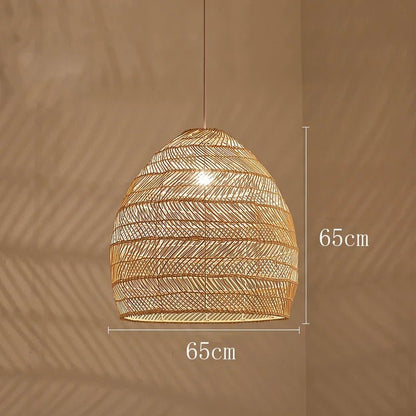 Handmade Chinese Style Rattan Pendant Light - Decorbites