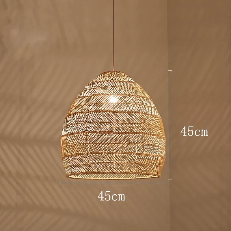 Handmade Chinese Style Rattan Pendant Light - Decorbites