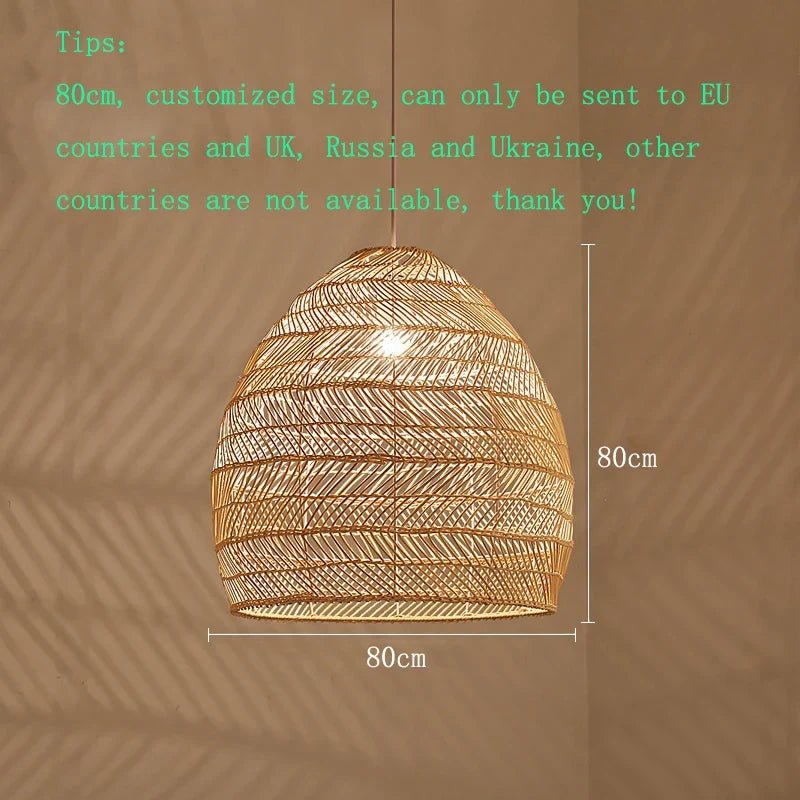 Handmade Chinese Style Rattan Pendant Light - Decorbites