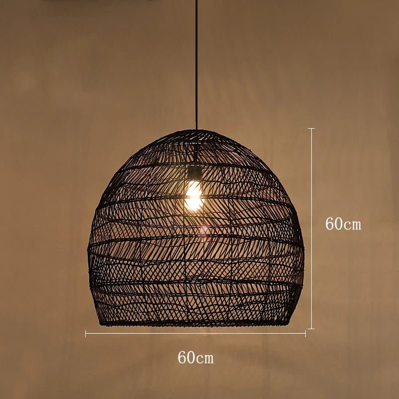 Handmade Chinese Style Rattan Pendant Light - Decorbites
