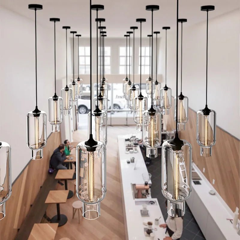 Handmade Glass Nordic Pendant Light With Chrome Finish - Decorbites