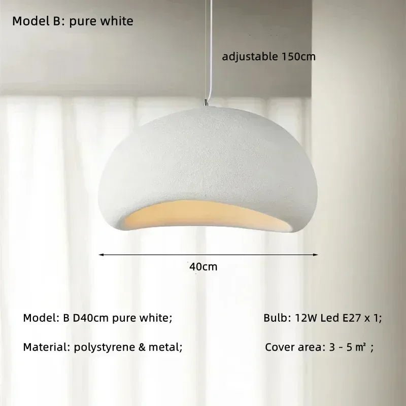 Handmade Wabi Sabi Resin Pendant Light - Decorbites