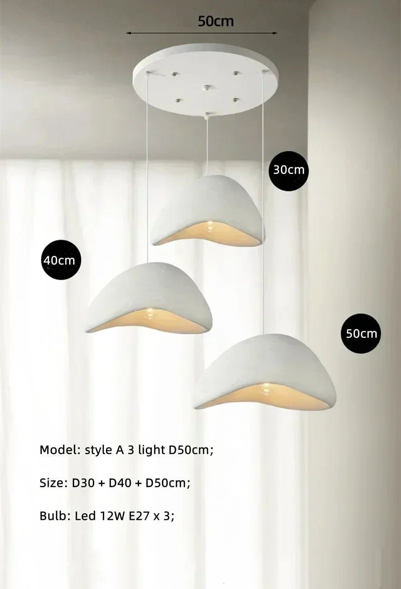 Handmade Wabi Sabi Resin Pendant Light - Decorbites