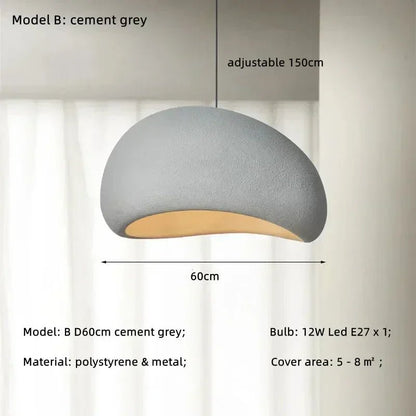 Handmade Wabi Sabi Resin Pendant Light - Decorbites