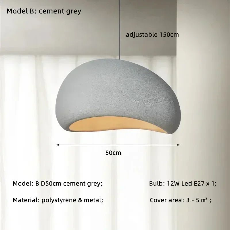 Handmade Wabi Sabi Resin Pendant Light - Decorbites