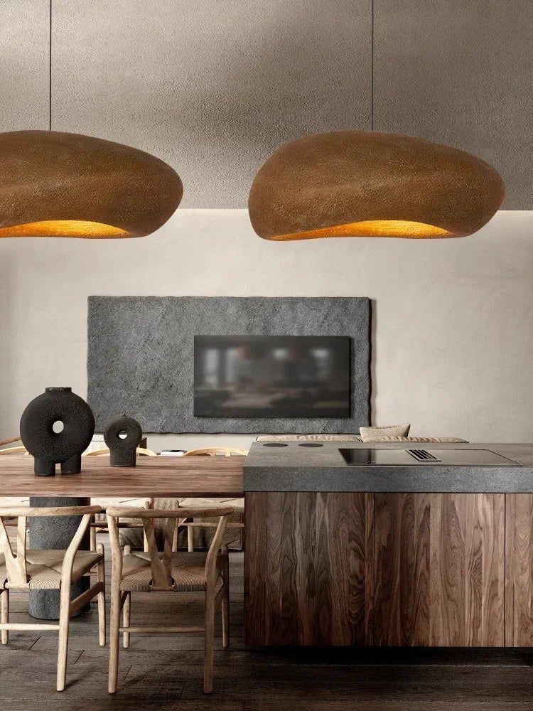Handmade Wabi Sabi Resin Pendant Light - Decorbites