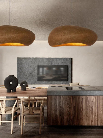Handmade Wabi Sabi Resin Pendant Light - Decorbites