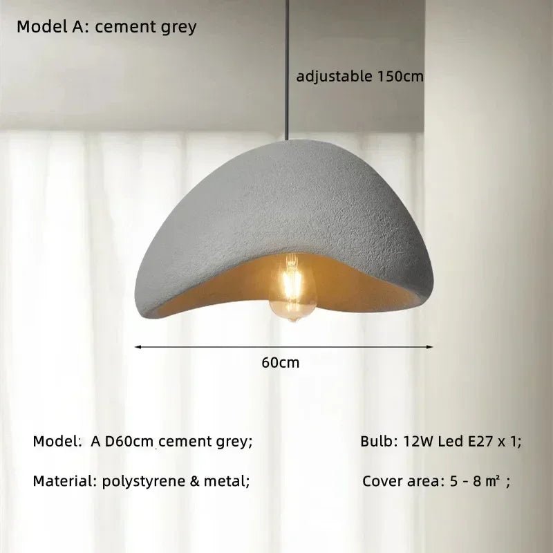 Handmade Wabi Sabi Resin Pendant Light - Decorbites