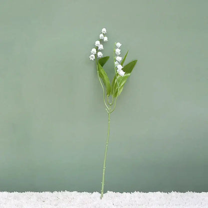 Handmade white bellflower artificial flowers with glossy green leaves for wedding decor by decorbites bellflower artificial