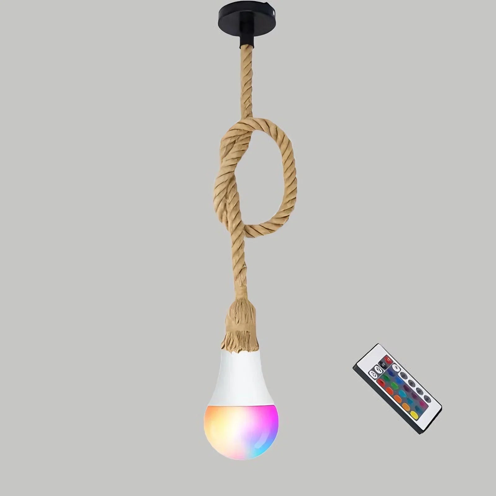 Handwoven Hemp Rope Vintage Pendant Light, E27 - Decorbites