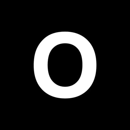 White uppercase letter o on black background illustrating decorbites heart cake mold for kitchen baking use