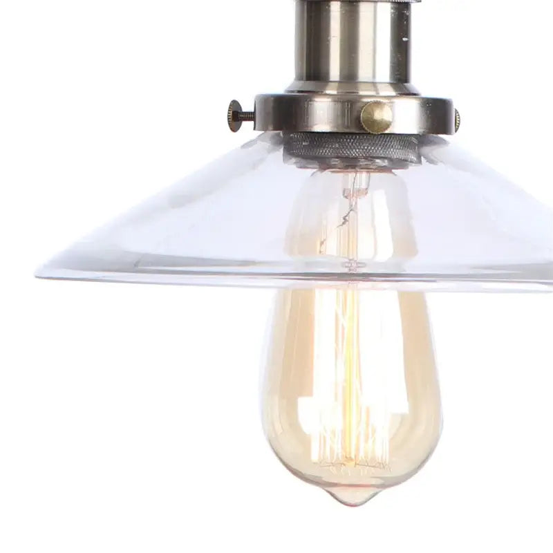 Clear glass pendant wall sconce with brass finish and exposed filament bulb for decorbites industrial adjustable led lighting