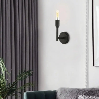 Black wrought iron industrial antique metal wall lamp with vintage edison bulb for bedroom decorbites industrial antique sconce