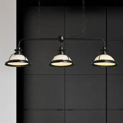 Decorbites™ industrial-style black metal pendant light with three frosted glass shades 220v-240v e26 e27 chain included