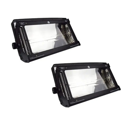Black rectangular industrial strobe light with clear glass panels and cooling fans for event venue 3000w strobe light