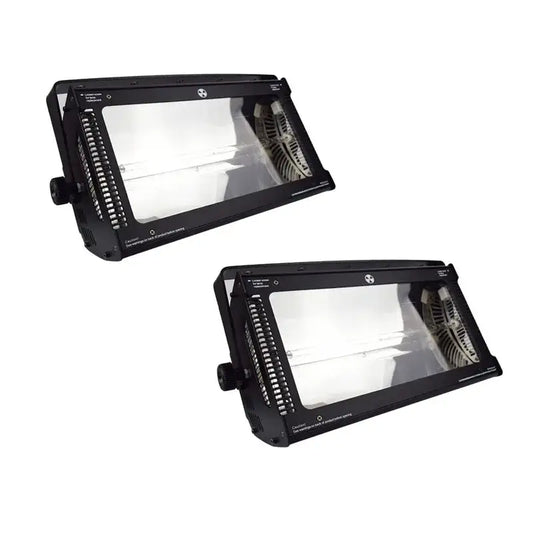 Black rectangular industrial strobe light with clear glass panels and cooling fans for event venue 3000w strobe light
