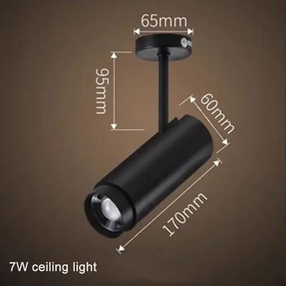 Industrial black adjustable focus track spotlights with matte finish and decorbites adjustable focus for living room lighting