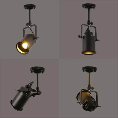 Industrial black and gold wrought iron spotlight with matte black wrought iron finish and adjustable arm for living room decorbites black wrought