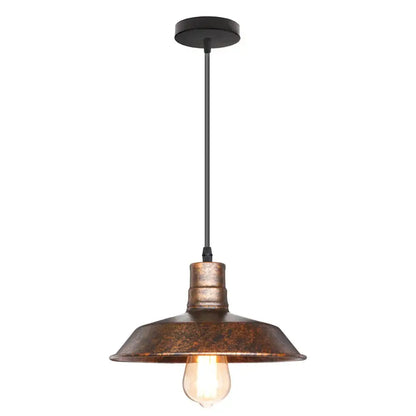 Industrial black and brass iron pendant light with distressed copper finish and exposed edison bulb for kitchen decorbites iron pendant