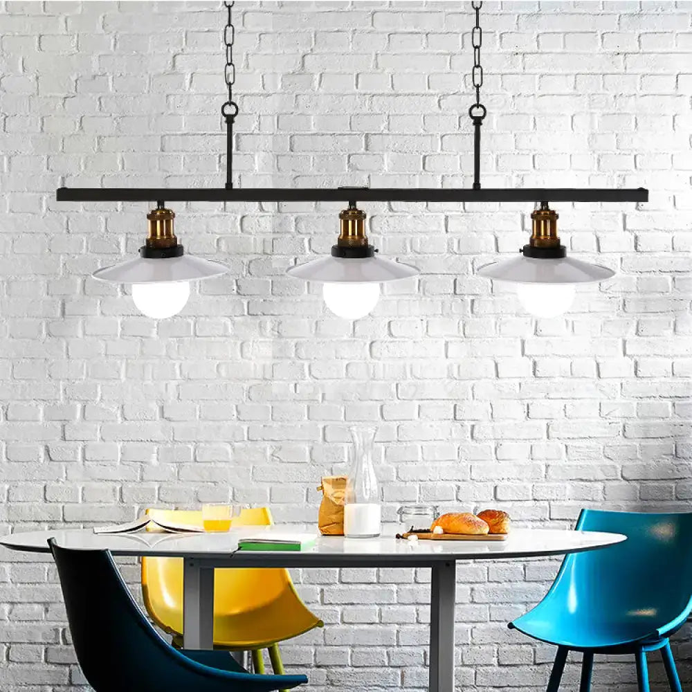 Decorbites industrial metal pendant light fixture with black metal and brass finish for kitchen island lighting