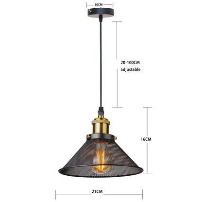 Industrial black cage pendant light with brass hardware and adjustable chain for kitchen decorbites black cage lighting
