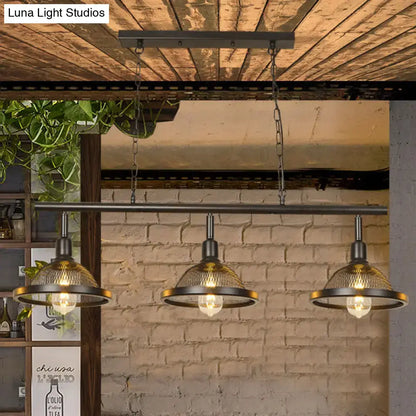 Industrial black and gold metal pendant with amber glass shades and e26 e27 bulb base ideal for dining room lighting