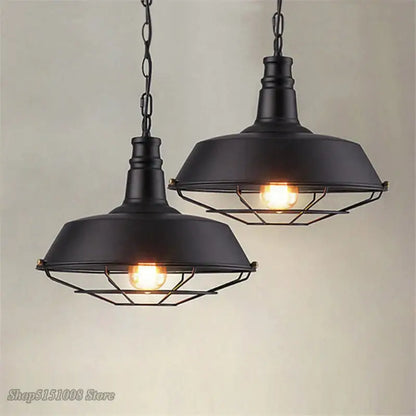 Industrial black iron pendant lights with metal wire cage dome and exposed bulbs ideal for dining room decorbites iron pendant
