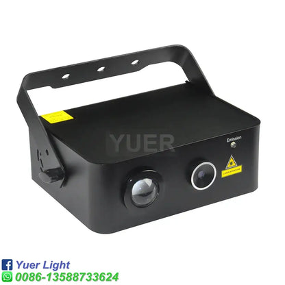 Industrial black led disco stage projector with two circular lenses and handle for light dj disco by decorbites led