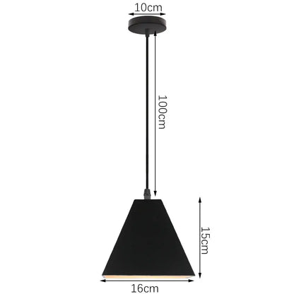 Black matte aluminum industrial aluminium pendant light with conical minimalist design for kitchen decorbites industrial pendant light