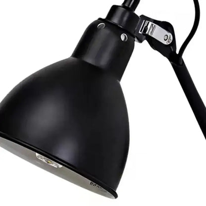 Industrial black matte wall lamp with adjustable arm and clamp for bedroom reading decorbites gras style