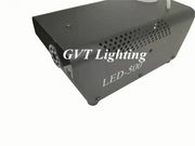 Industrial black metal 500w wireless fog machine with perforated ventilation panels and white power cord for party decor