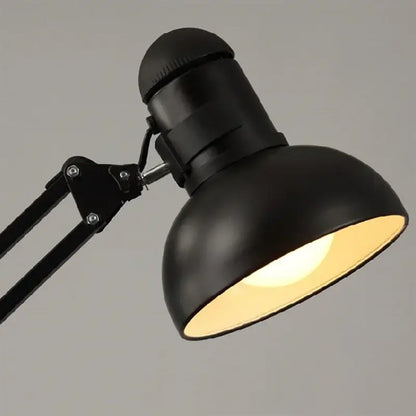 Industrial black multi arm pendant light with black matte metal desk lamp arm and adjustable head decorbites industrial led